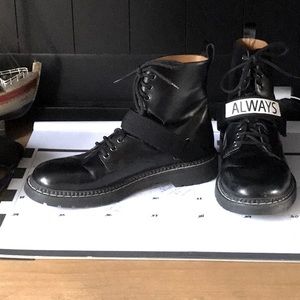 Valentino Black Garavani 'always' Military Boot